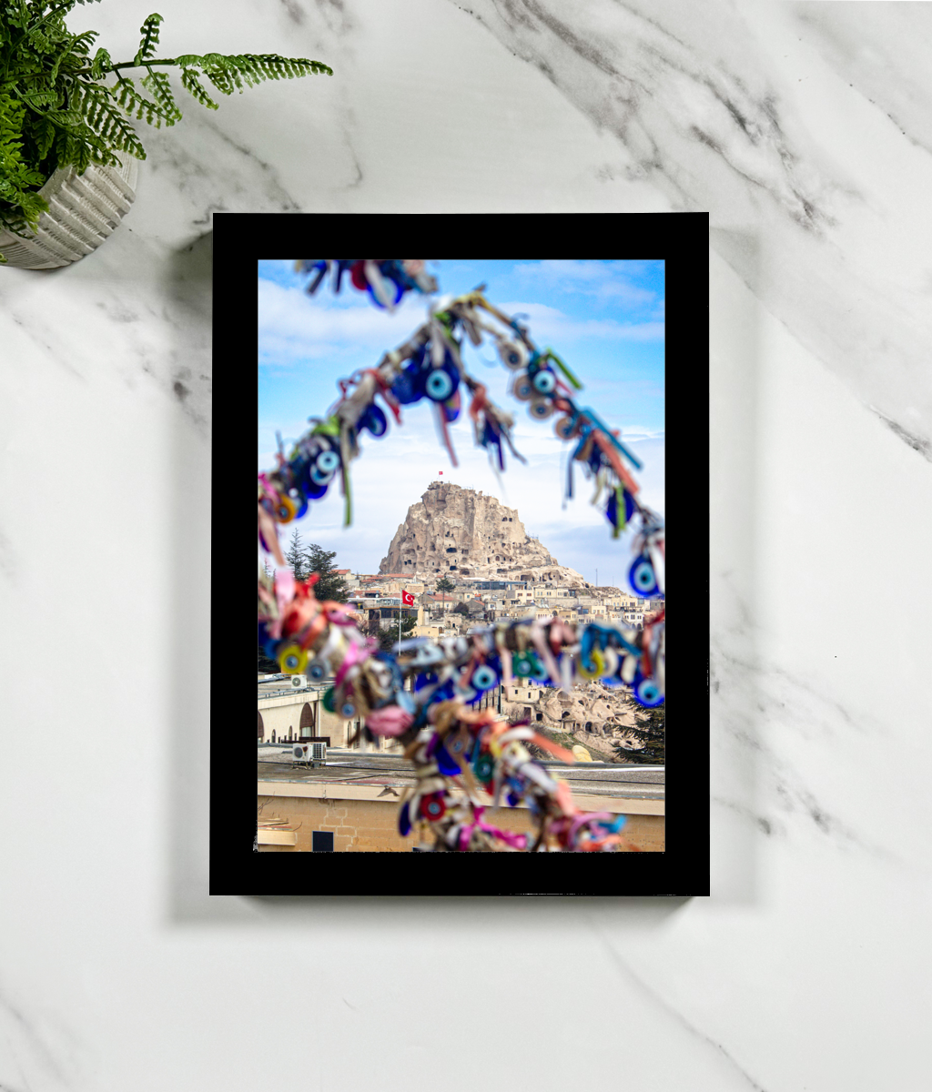Uchisar Castle, Cappadocia - Travel Photography Framed Art Print