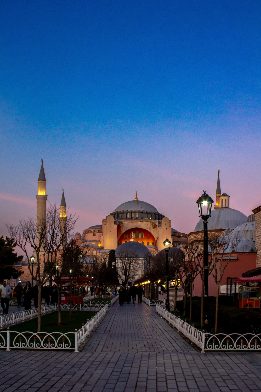 The Blue Mosque in Istanbul at sunset