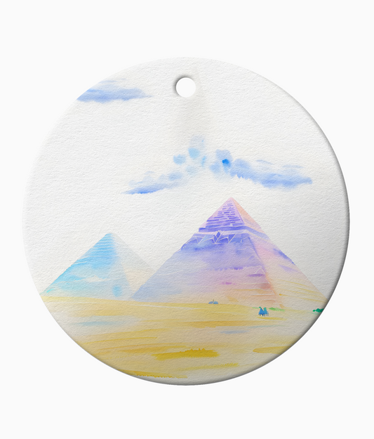 Pyramids of Giza Ceramic Christmas Ornament