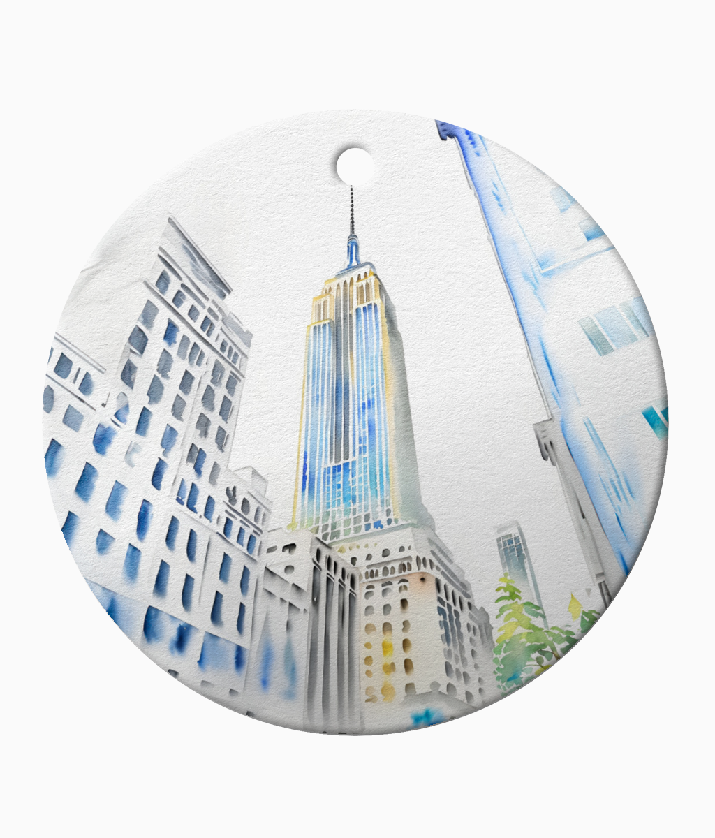 Empire State Building Ceramic Ornament