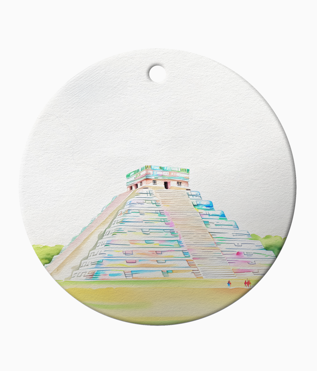 Chichen Itza Ceramic Christmas Ornament