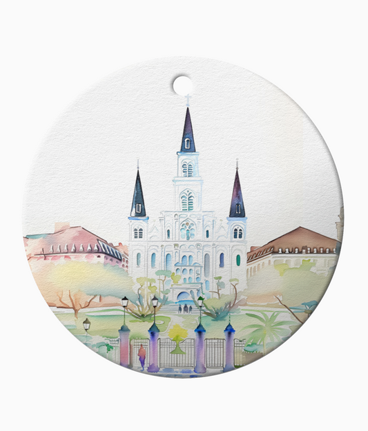 St Louis Cathedral, New Orleans Ceramic Ornament